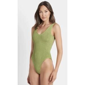 BOND-EYE SWIM MARA ONE PIECE SWIMSUIT CITRON Green One Size NWT $165 MSRP